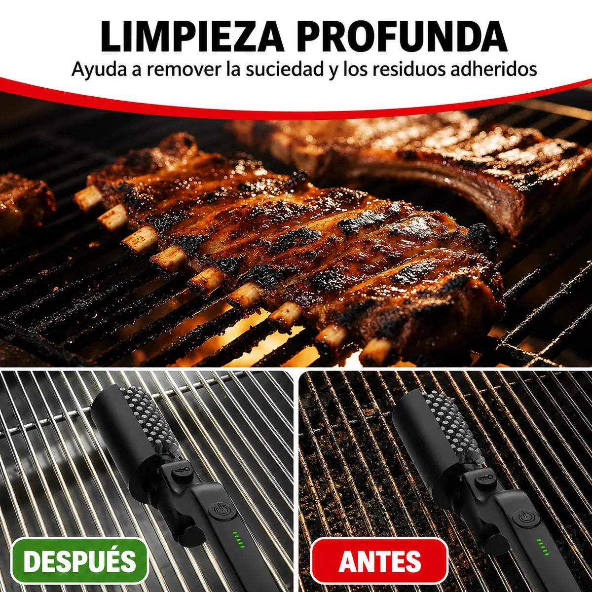 Cepillo Eléctrico para Limpieza de Parrilla